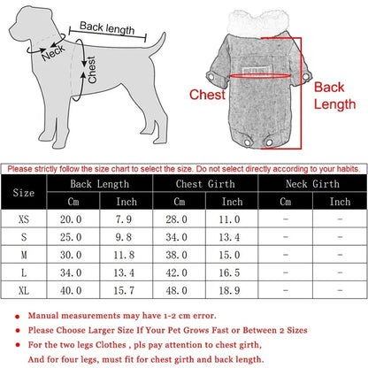 Fleece Dog Jacket - Winter Warm Coat for Small Medium Dogs  Cats - ZOOMNSTORE