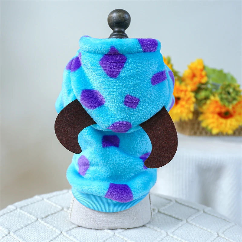 Fleece Pet Overalls - Warm Plush Dinosaur Unicorn Cosplay for Dogs and Cats - ZOOMNSTORE