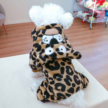 Fleece Pet Overalls - Warm Plush Dinosaur Unicorn Cosplay for Dogs and Cats - ZOOMNSTORE