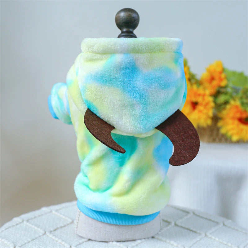 Fleece Pet Overalls - Warm Plush Dinosaur Unicorn Cosplay for Dogs and Cats - ZOOMNSTORE