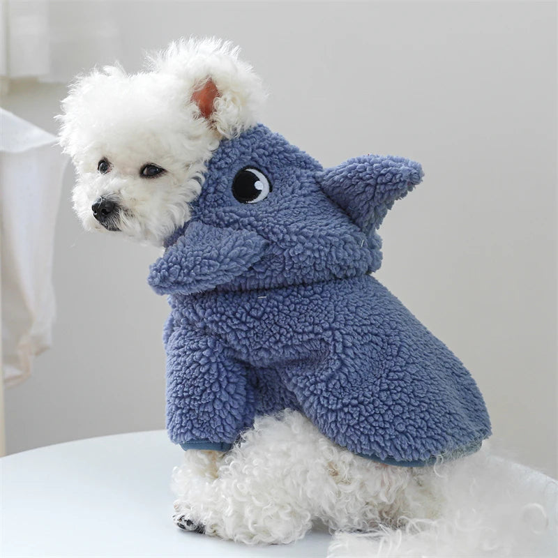 Fleece Pet Overalls - Warm Plush Dinosaur Unicorn Cosplay for Dogs and Cats - ZOOMNSTORE