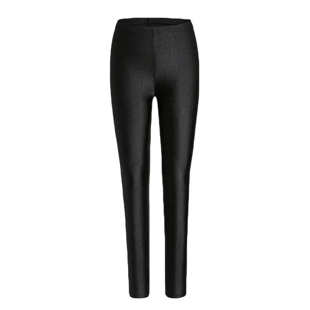 Fleece Warm Leggings - High Waist Solid Slim Autumn Winter Pants For Women - ZOOMNSTORE