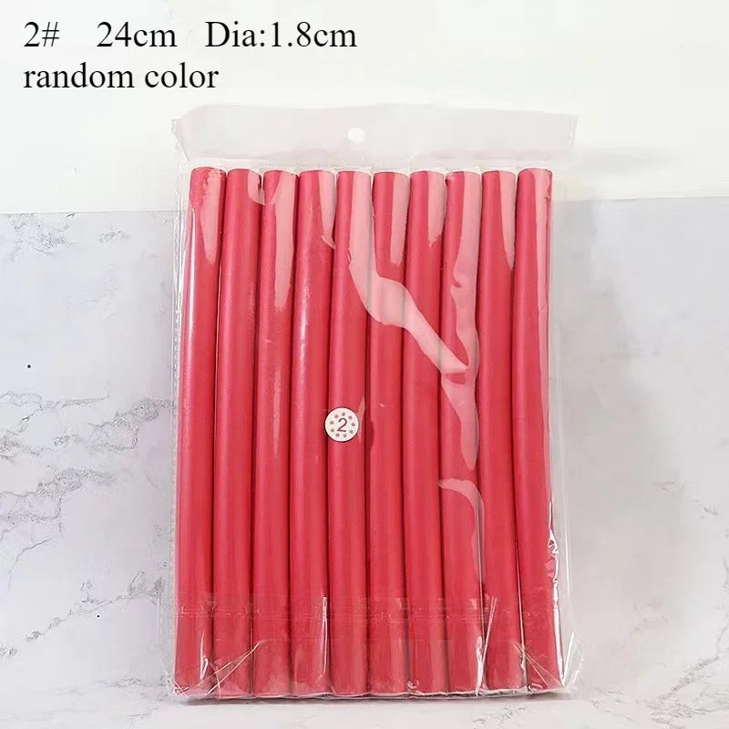 Flexible Hair Curling Rods - 10pcs Soft Foam Bendable Curling Rod Set - ZOOMNSTORE