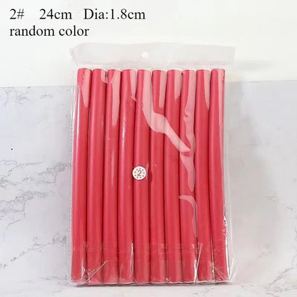 Flexible Hair Curling Rods - 10pcs Soft Foam Bendable Curling Rod Set - ZOOMNSTORE