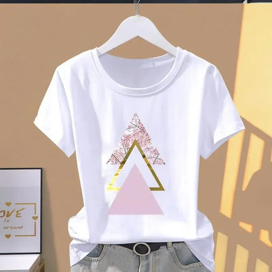 Floral Graphic Oversized Short Sleeve T-Shirt - Womens Casual Sportswear - ZOOMNSTORE