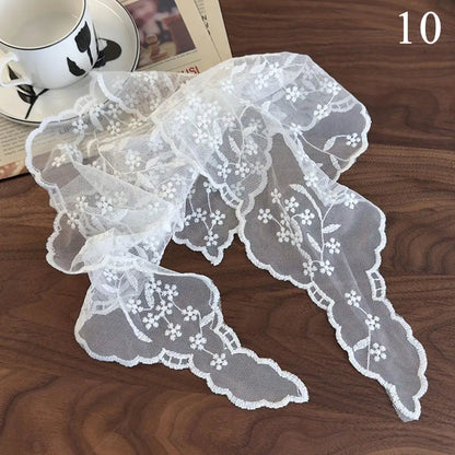 Elegant Lace Floral Hair Scarf - Triangle Headscarf  Sunscreen Travel Headband - ZOOMNSTORE