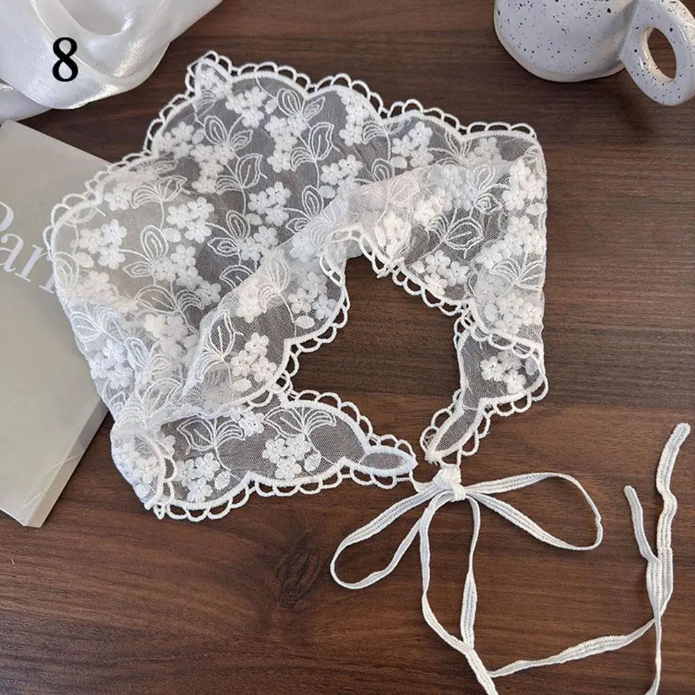 Elegant Lace Floral Hair Scarf - Triangle Headscarf  Sunscreen Travel Headband - ZOOMNSTORE