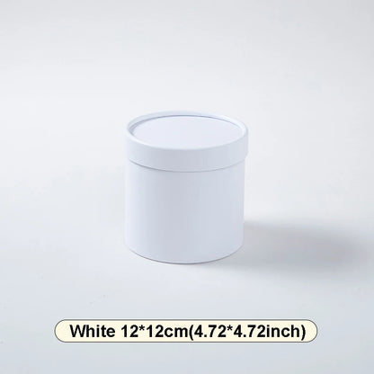 Custom Flower Bouquet Boxes with Cup Holder - Round Empty Packing Boxes for Floral Arrangements - ZOOMNSTORE