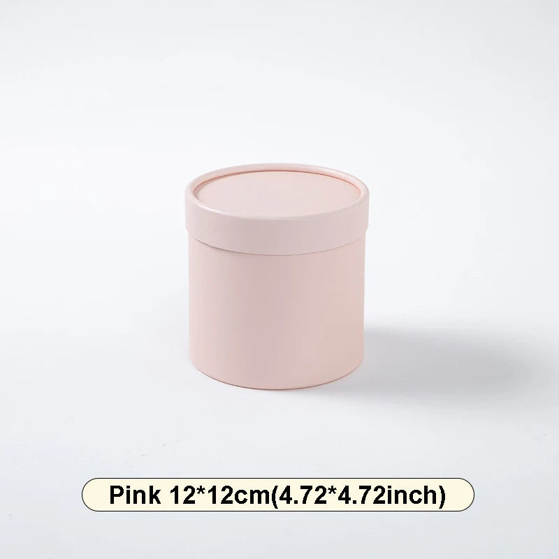 Custom Flower Bouquet Boxes with Cup Holder - Round Empty Packing Boxes for Floral Arrangements - ZOOMNSTORE