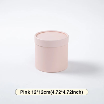 Custom Flower Bouquet Boxes with Cup Holder - Round Empty Packing Boxes for Floral Arrangements - ZOOMNSTORE