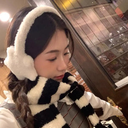 Fluffy Earmuffs - Star Design Plush Ear Warmers | Cozy Winter Accessories For Women - ZOOMNSTORE