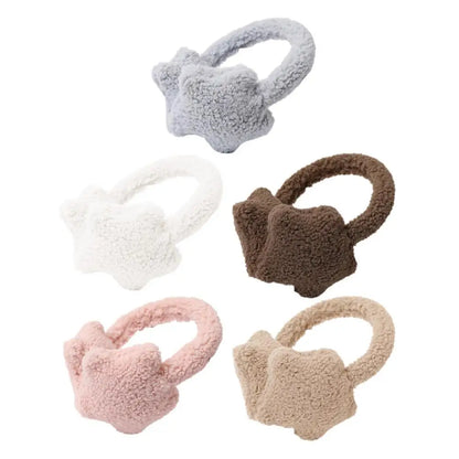 Fluffy Earmuffs - Star Design Plush Ear Warmers | Cozy Winter Accessories For Women - ZOOMNSTORE