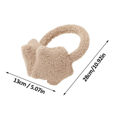Fluffy Earmuffs - Star Design Plush Ear Warmers | Cozy Winter Accessories For Women - ZOOMNSTORE