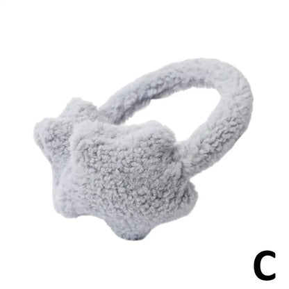 Fluffy Earmuffs - Star Design Plush Ear Warmers | Cozy Winter Accessories For Women - ZOOMNSTORE