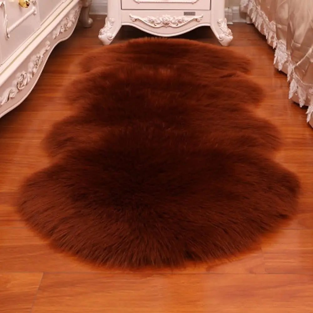 Fluffy Sheepskin Rug - Soft Faux Fur Carpet for Home Decor - ZOOMNSTORE