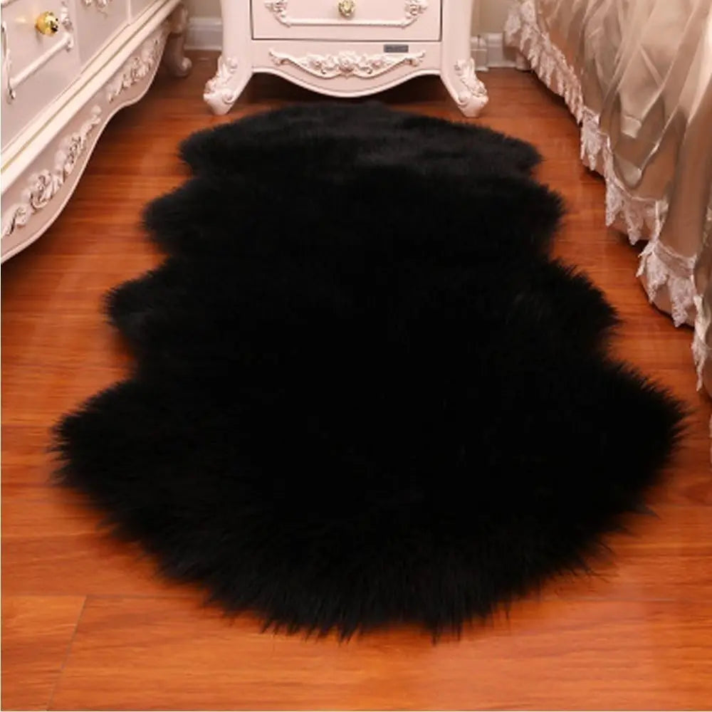 Fluffy Sheepskin Rug - Soft Faux Fur Carpet for Home Decor - ZOOMNSTORE