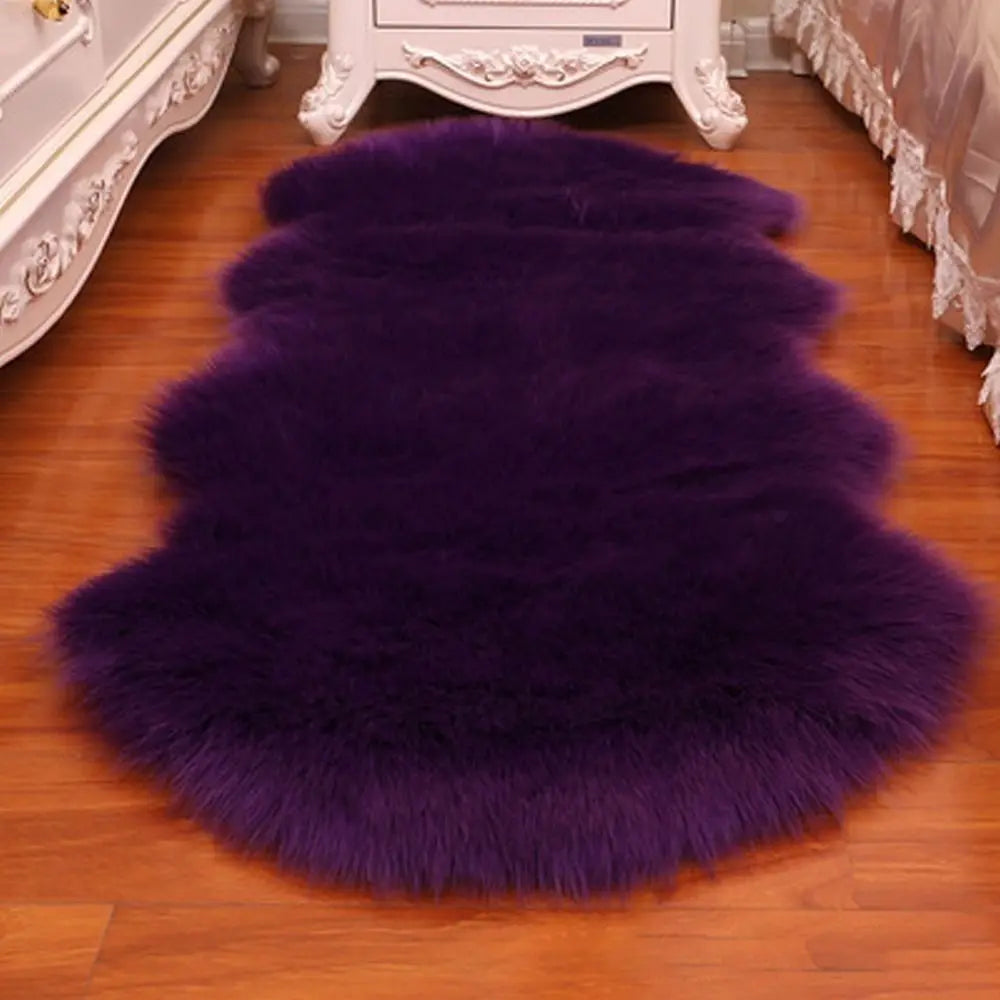Fluffy Sheepskin Rug - Soft Faux Fur Carpet for Home Decor - ZOOMNSTORE