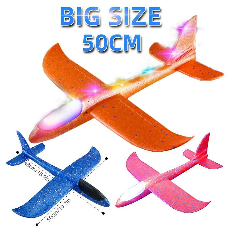 Big Foam Glider Plane - Hand-Throw Outdoor Toy for Kids - ZOOMNSTORE