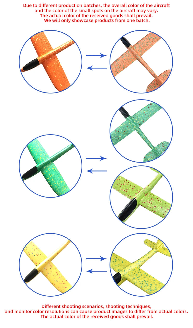 Big Foam Glider Plane - Hand-Throw Outdoor Toy for Kids - ZOOMNSTORE