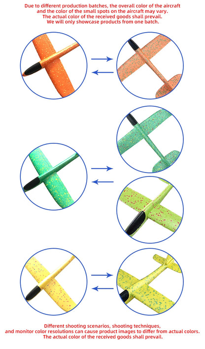 Big Foam Glider Plane - Hand-Throw Outdoor Toy for Kids - ZOOMNSTORE