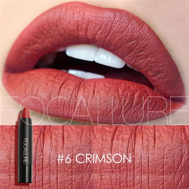 Focallure Matte Lipstick - Waterproof Soft Texture Lip Makeup in 19 Colors - ZOOMNSTORE