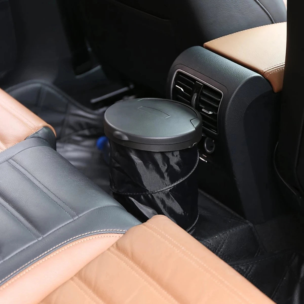 Foldable Car Trash Can – Leak-Proof Waterproof Car Garbage Bin with Lid - ZOOMNSTORE