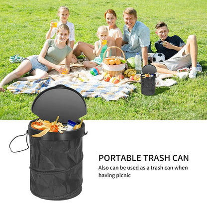 Foldable Car Trash Can – Leak-Proof Waterproof Car Garbage Bin with Lid - ZOOMNSTORE