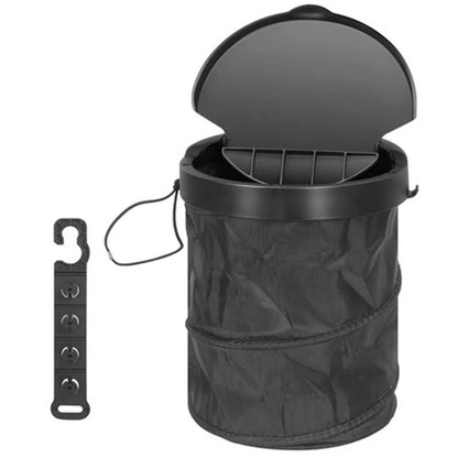 Foldable Car Trash Can – Leak-Proof Waterproof Car Garbage Bin with Lid - ZOOMNSTORE