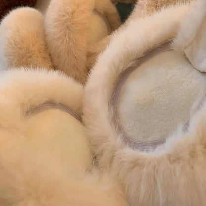 Foldable Cat Earmuffs – Soft Plush Ear Covers | Windproof Winter Ear Warmers for Women - ZOOMNSTORE