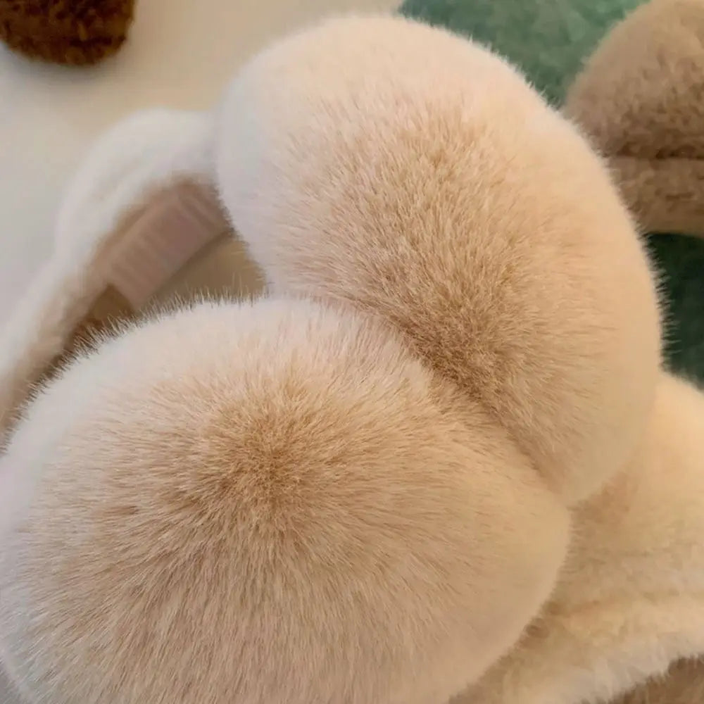 Foldable Cat Earmuffs – Soft Plush Ear Covers | Windproof Winter Ear Warmers for Women - ZOOMNSTORE