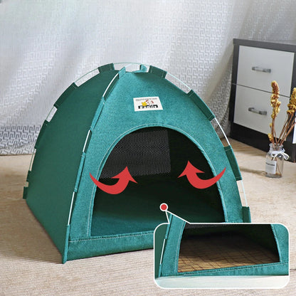 Foldable Cat House Pet Tent Four Seasons Universal Cat and Dog Pet Nest Summer Cool Mat Outdoor Portable Foldable Breathable - ZOOMNSTORE