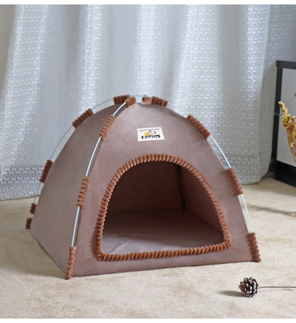 Foldable Cat House Pet Tent Four Seasons Universal Cat and Dog Pet Nest Summer Cool Mat Outdoor Portable Foldable Breathable - ZOOMNSTORE