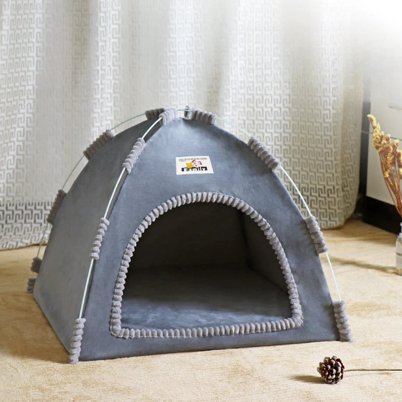 Foldable Cat House Pet Tent Four Seasons Universal Cat and Dog Pet Nest Summer Cool Mat Outdoor Portable Foldable Breathable - ZOOMNSTORE