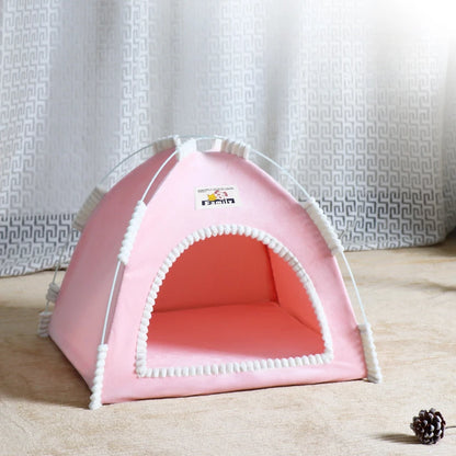 Foldable Cat House Pet Tent Four Seasons Universal Cat and Dog Pet Nest Summer Cool Mat Outdoor Portable Foldable Breathable - ZOOMNSTORE