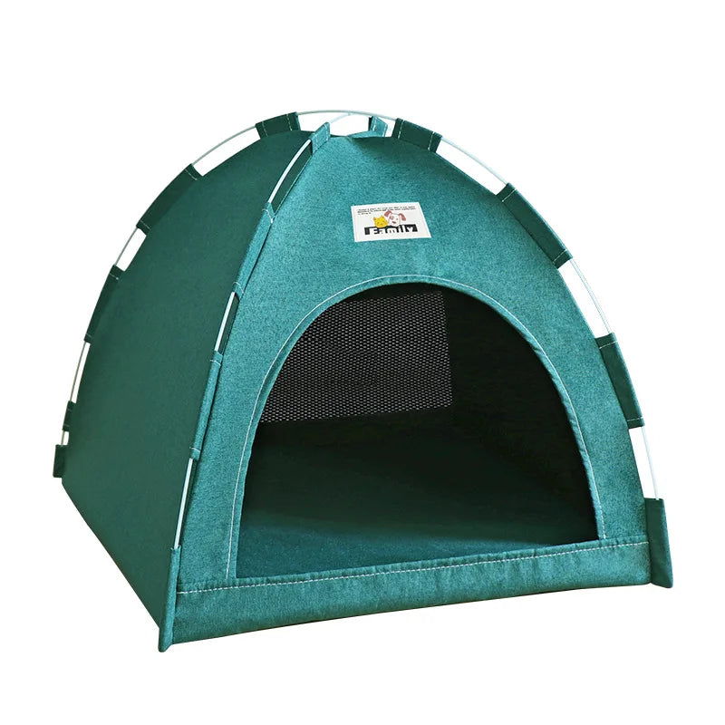 Foldable Cat House Pet Tent Four Seasons Universal Cat and Dog Pet Nest Summer Cool Mat Outdoor Portable Foldable Breathable - ZOOMNSTORE