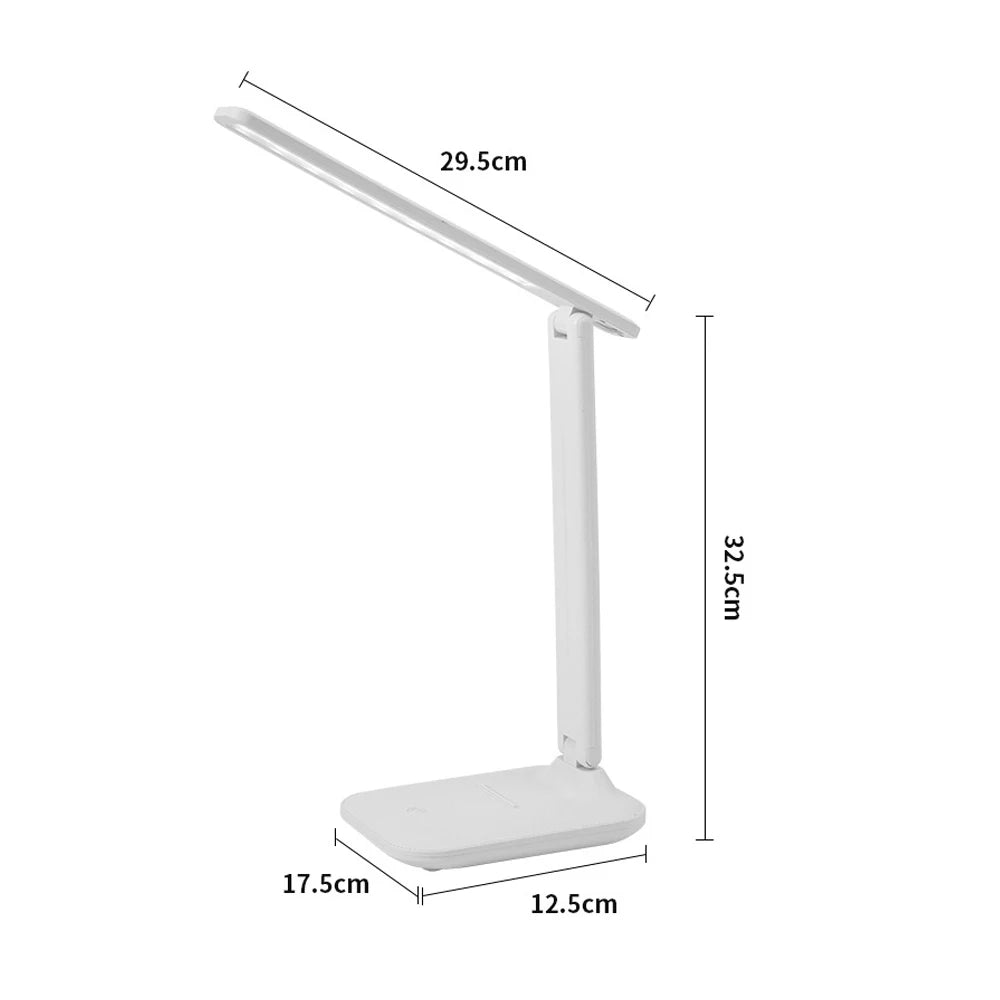 Foldable Desk Lamp - USB Rechargeable Eye Care Reading Light With Adjustable Brightness - ZOOMNSTORE