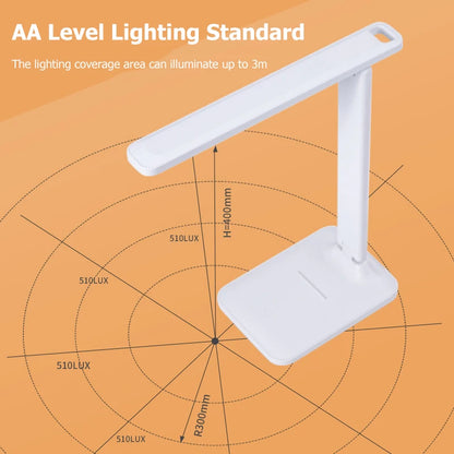 Foldable Desk Lamp - USB Rechargeable Eye Care Reading Light With Adjustable Brightness - ZOOMNSTORE