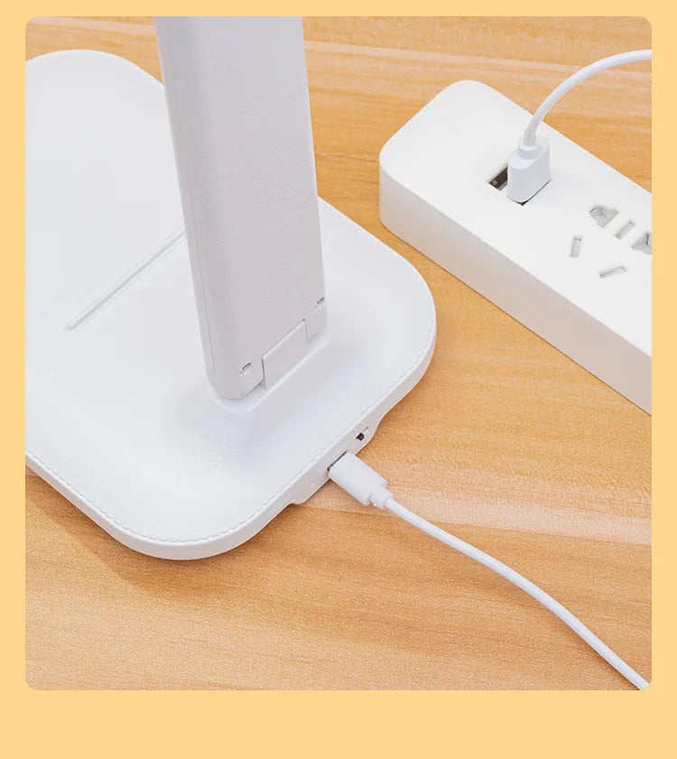 Foldable Desk Lamp - USB Rechargeable Eye Care Reading Light With Adjustable Brightness - ZOOMNSTORE