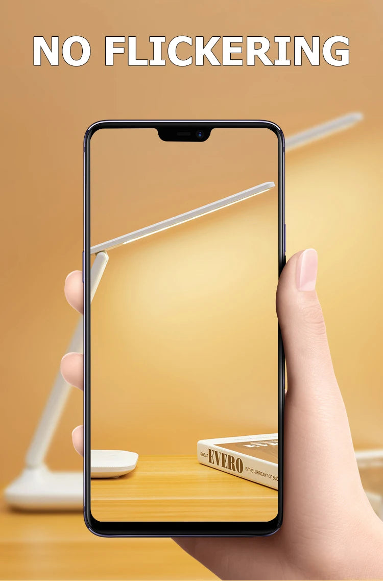 Foldable Desk Lamp - USB Rechargeable Eye Care Reading Light With Adjustable Brightness - ZOOMNSTORE