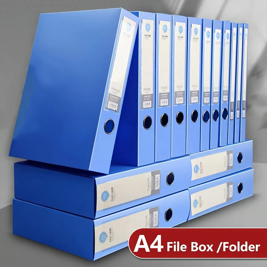 Foldable File Folder – Large Capacity A4 Document Organizer with Durable PP Storage Box - ZOOMNSTORE
