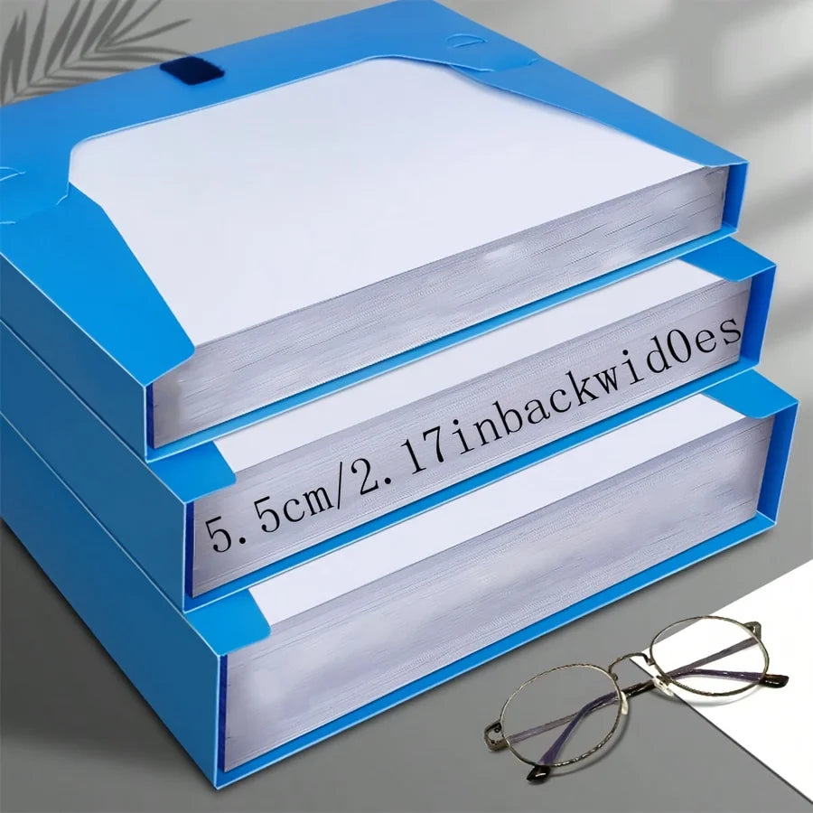 Foldable File Folder – Large Capacity A4 Document Organizer with Durable PP Storage Box - ZOOMNSTORE
