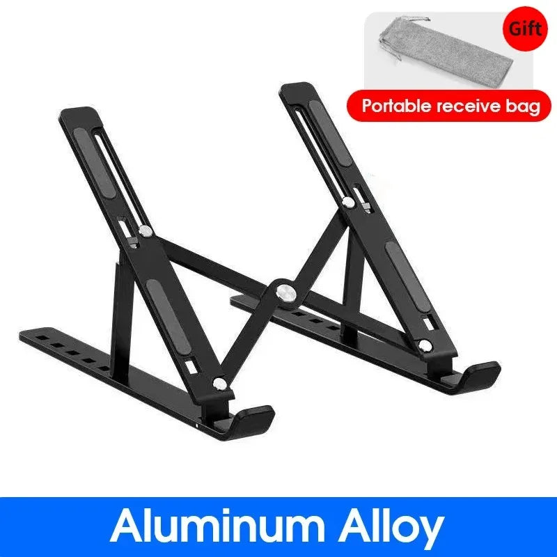Adjustable Foldable Laptop Stand - Portable Aluminum Notebook Holder for MacBook and PC - ZOOMNSTORE