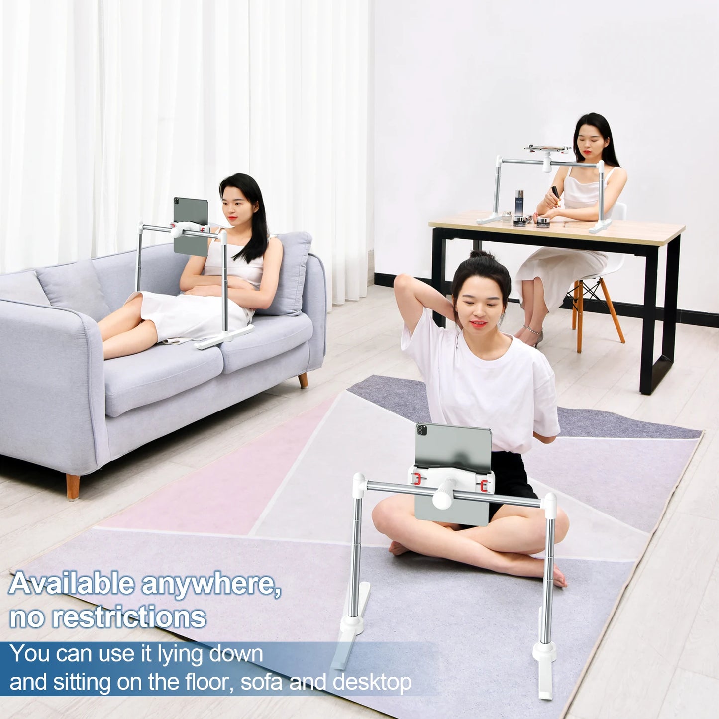 Oatsbasf Bed Sofa Phone Holder Foldable Tablet Pad Stand Desktop Angle Height Adjustable Bracket Lazy Bracket Phone Clip Holder - ZOOMNSTORE