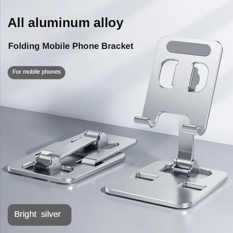 Universal All Aluminum Alloy Foldable Desk Phone Holder Mount Stand For Mobile Phone Holder For Tablet Desktop Metal Holder - ZOOMNSTORE