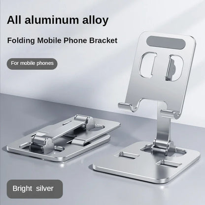 Universal All Aluminum Alloy Foldable Desk Phone Holder Mount Stand For Mobile Phone Holder For Tablet Desktop Metal Holder - ZOOMNSTORE