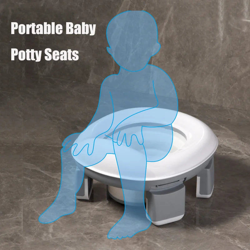 Foldable Potty Seat - Portable Toddler Training Toilet With Splash Guard & Non Slip Design - ZOOMNSTORE
