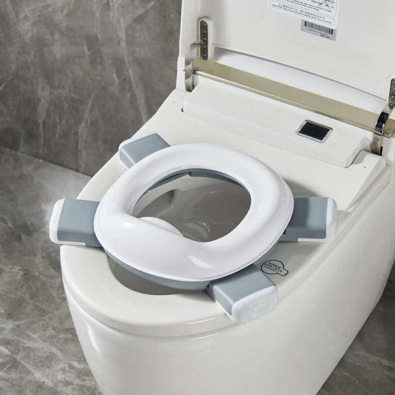 Foldable Potty Seat - Portable Toddler Training Toilet With Splash Guard & Non Slip Design - ZOOMNSTORE