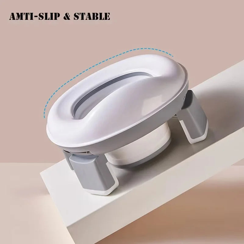 Foldable Potty Seat - Portable Toddler Training Toilet With Splash Guard & Non Slip Design - ZOOMNSTORE