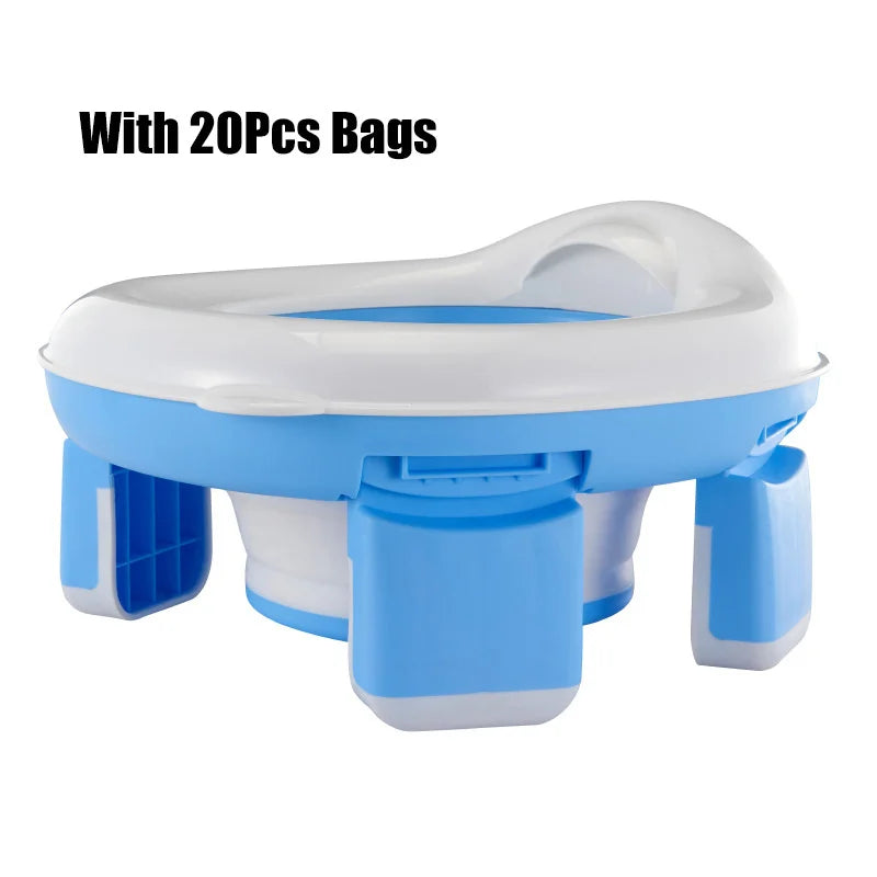 Foldable Potty Seat - Portable Toddler Training Toilet With Splash Guard & Non Slip Design - ZOOMNSTORE