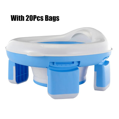 Foldable Potty Seat - Portable Toddler Training Toilet With Splash Guard & Non Slip Design - ZOOMNSTORE